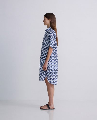 Vestido corto estampado Rosa - Imagen 3