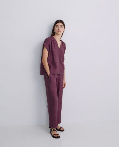 Pantalón wide leg ondulaciones - Imagen 4