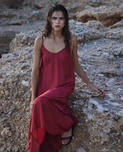 Vestido maxi fluido
