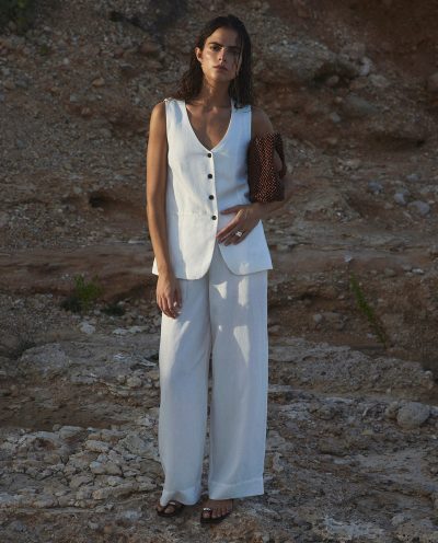 Chaleco largo tencel y lino - Imagen 2