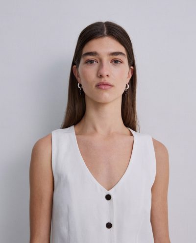 Chaleco largo tencel y lino - Imagen 8