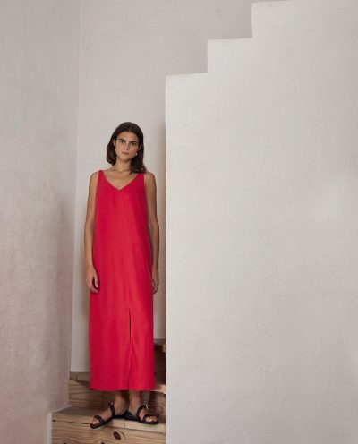 Vestido de tirantes con bolsillos