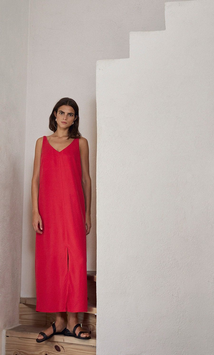 Vestido de tirantes con bolsillos