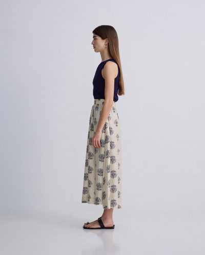Falda midi estampado flores - Imagen 5