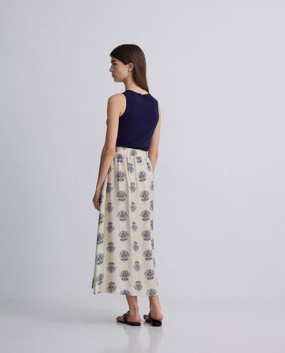 Falda midi estampado flores - Imagen 6