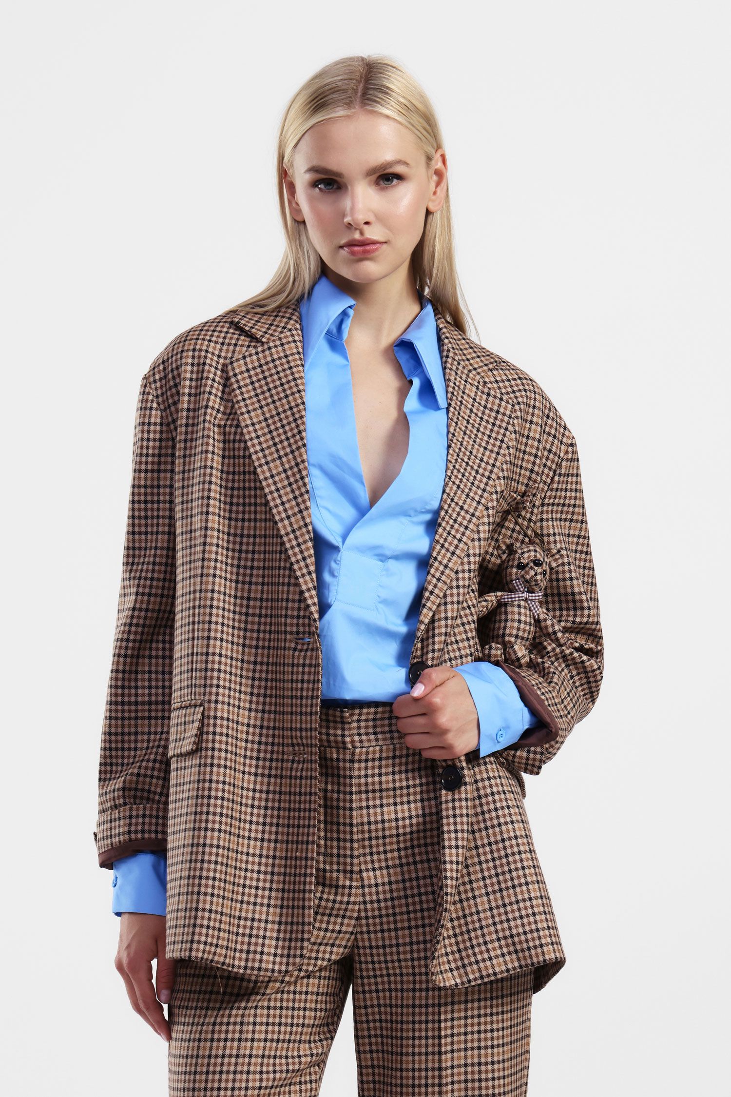 DIXIE - Blazer a cuadros con cierre de botones