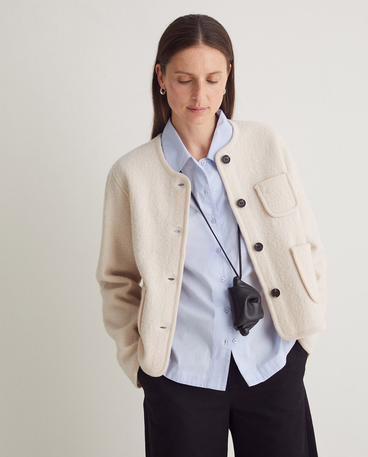 YERSE - Chaqueta corta lana