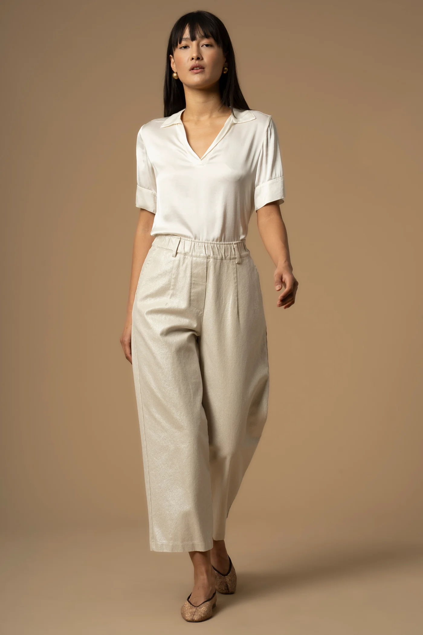 KOCCA - Pantalón ancho de tiro alto