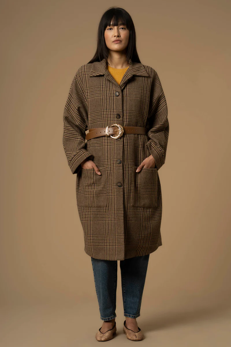 KOCCA - Abrigo largo clásico con cinturón