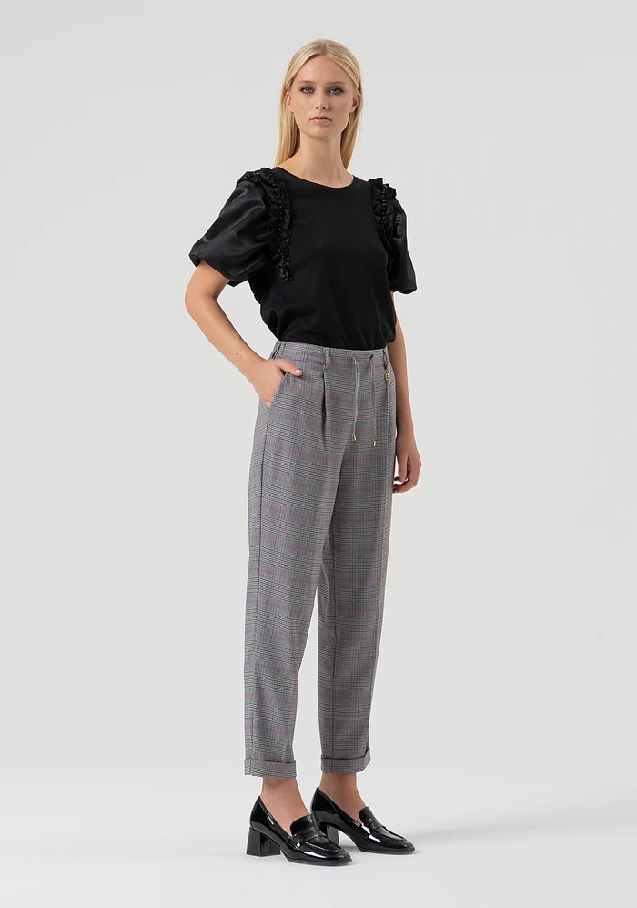 FRACOMINA - Pantalón jogger de corte regular gales - Imagen 3