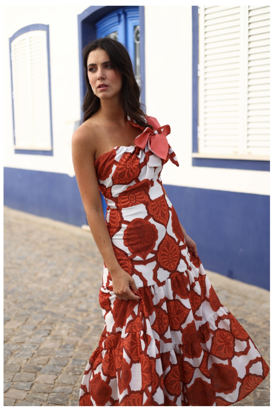 MAGNOLIA KOBUS - Vestido estampado naranja - Curramba