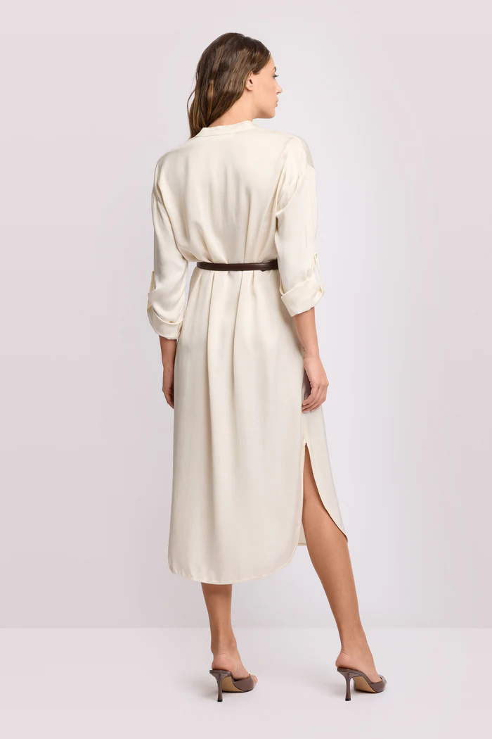 KOCCA - Vestido camisero satinado - Vestido CLARALIE - Imagen 3