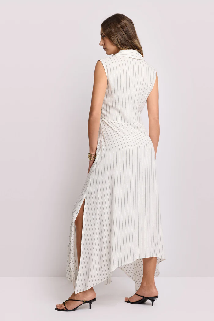 KOCCA - Vestido midi de lino a rayas - Vestido MILY - Imagen 3