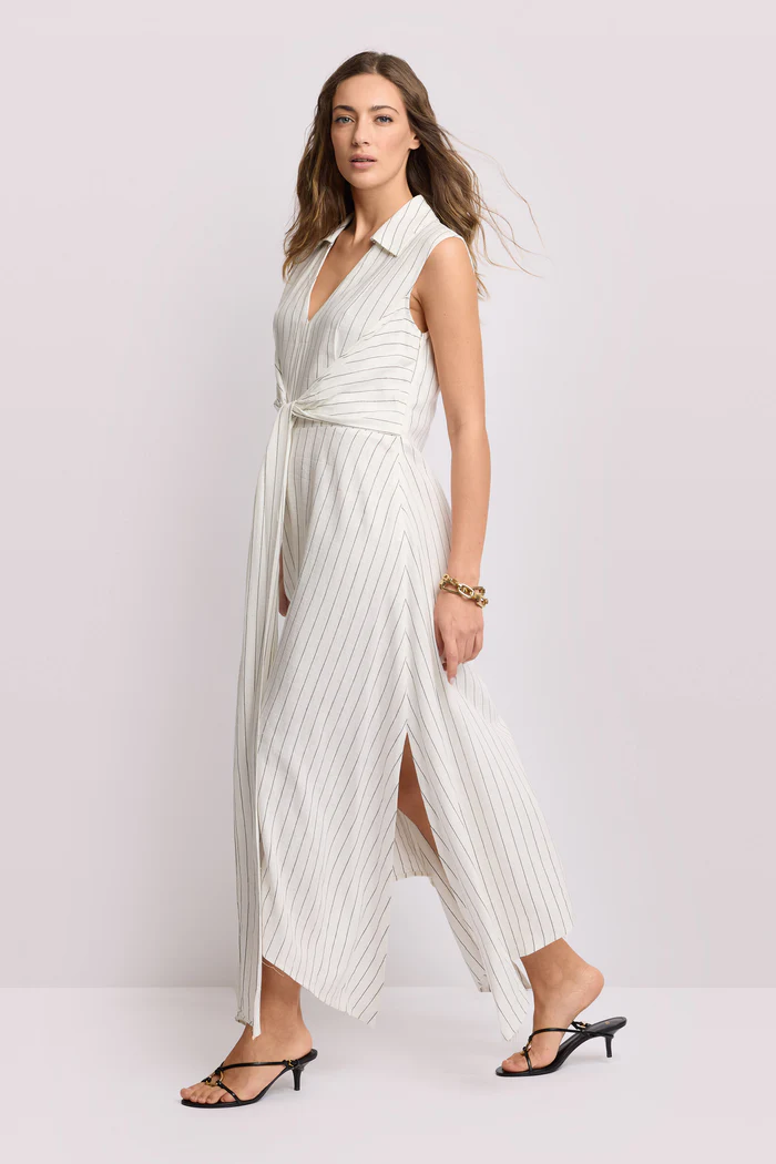 KOCCA - Vestido midi de lino a rayas - Vestido MILY