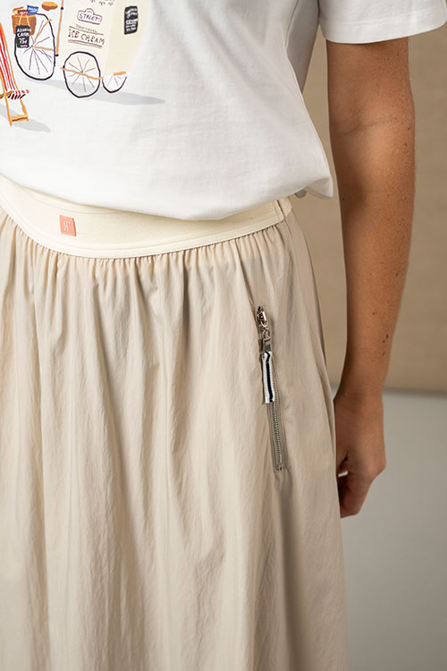 HONGO - Falda midi con cintura elástica - Imagen 2