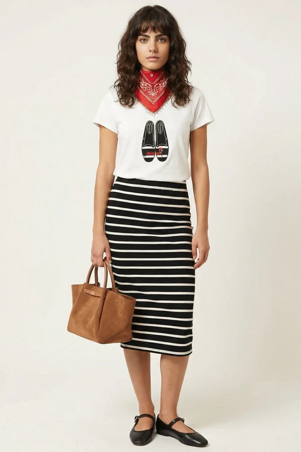 LOLITAS&L - Camiseta blanca con bailarinas bordadas