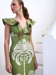 MAGNOLIA KOBUS - Vestido verde estampado - Inés