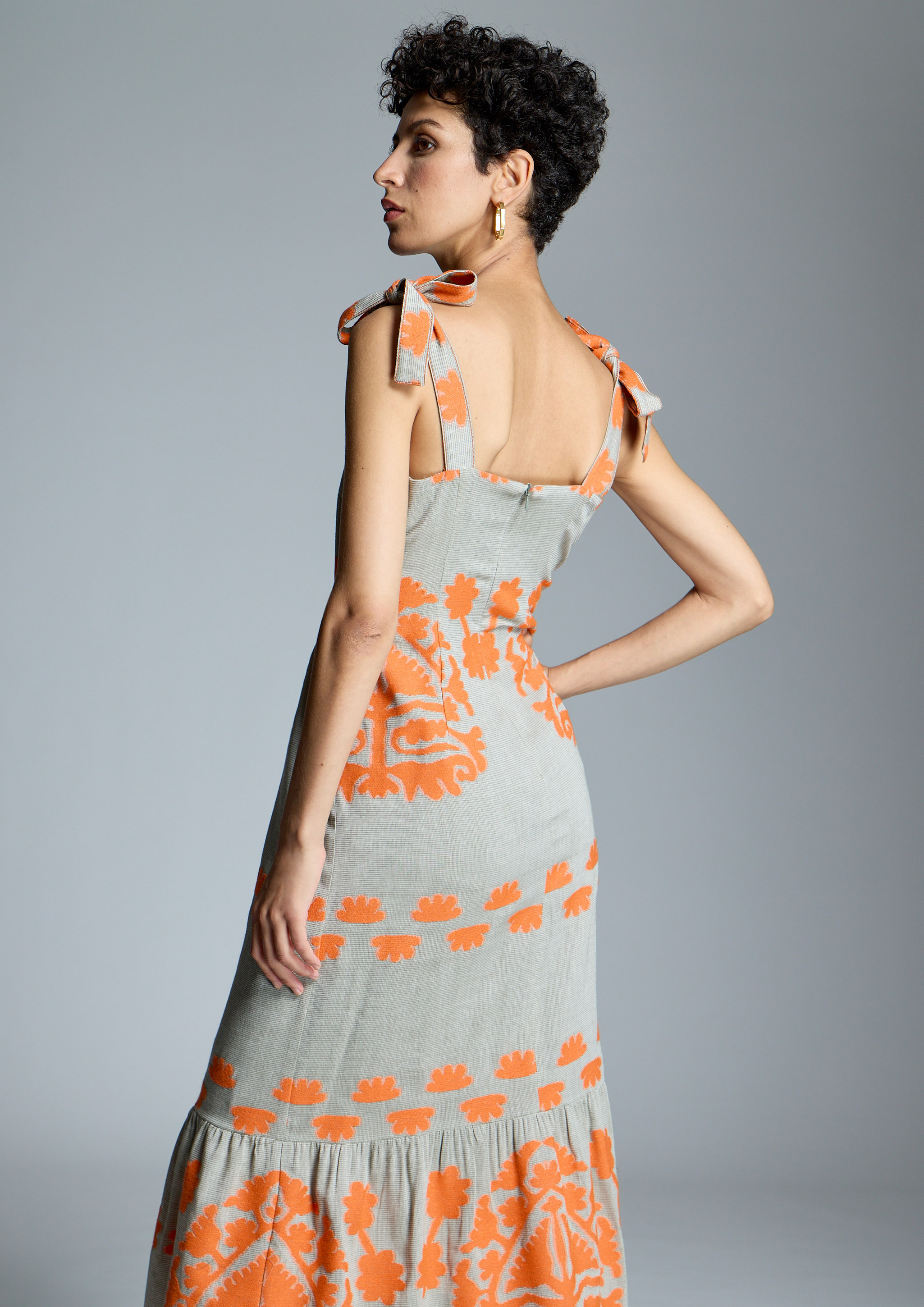 ALBA CONDE - Vestido de tirantes bicolor jacquard - Imagen 4