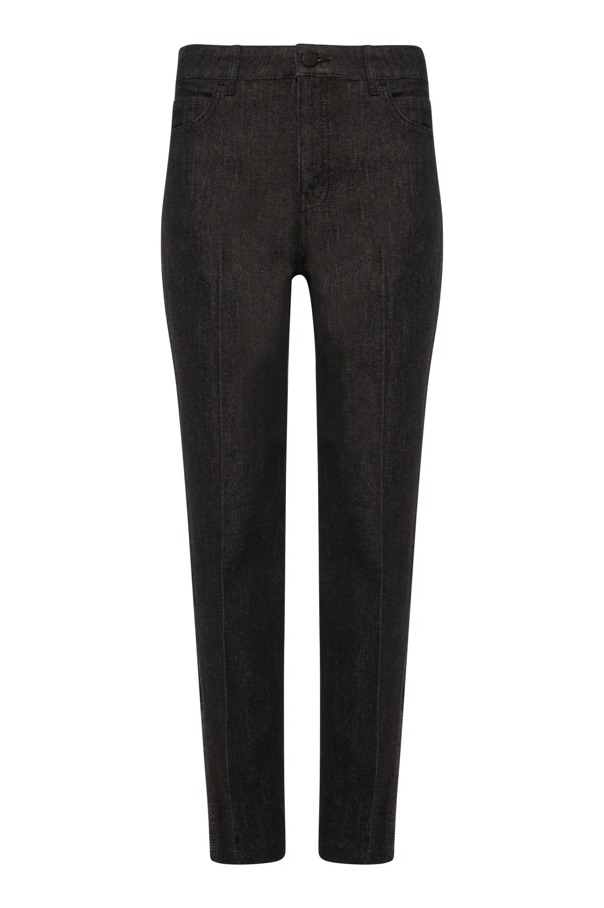 FRACOMINA · Jeans rectos de denim negro elástico