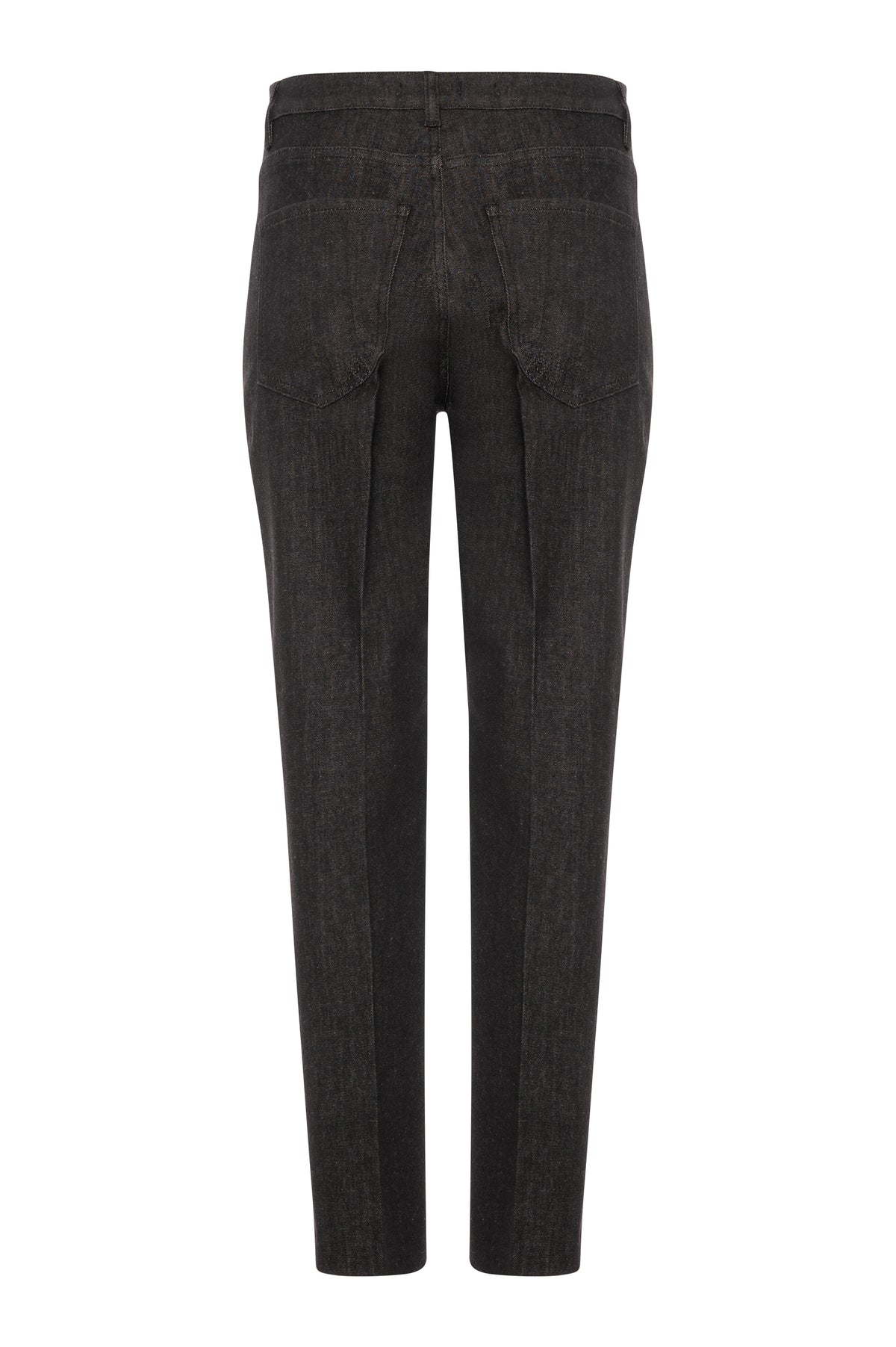 FRACOMINA · Jeans rectos de denim negro elástico - Imagen 2