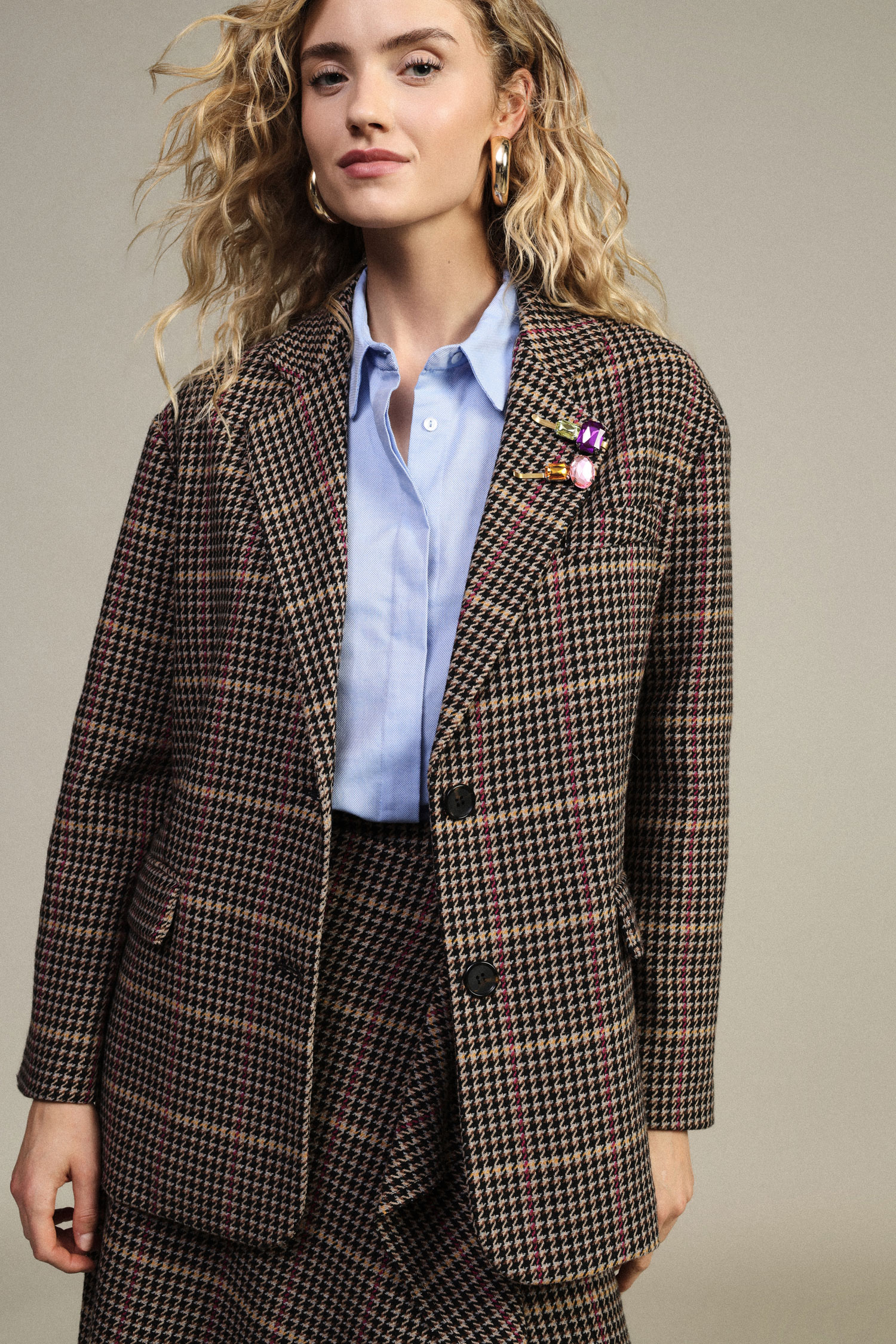DIXIE · Blazer de pata de gallo