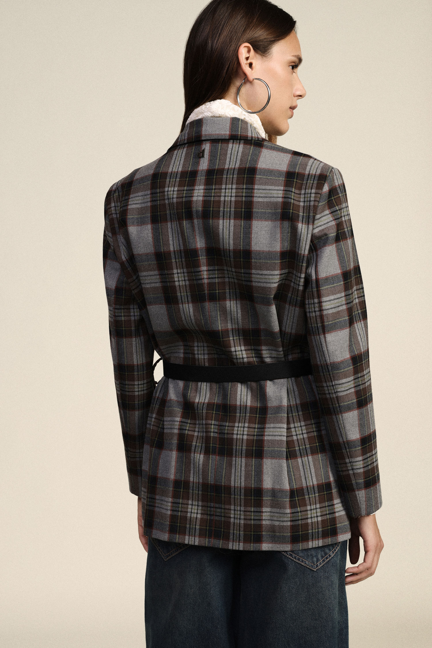 DIXIE · Blazer cruzada de cuadros - Imagen 2