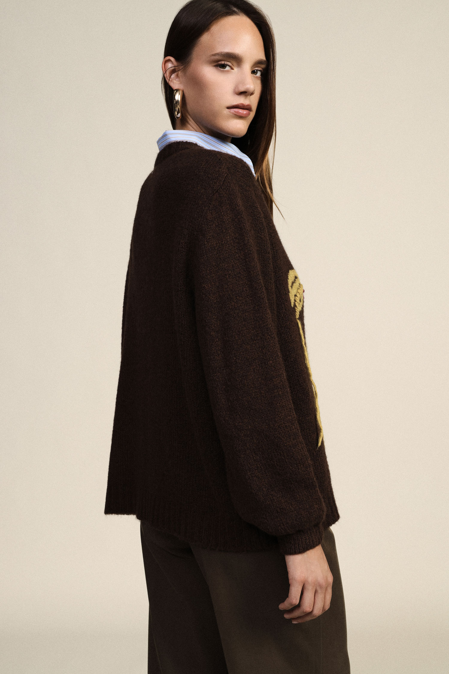 DIXIE · Jersey con flor bordada - Imagen 2