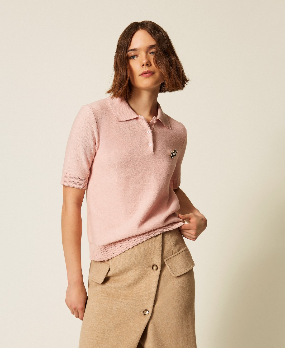 TWINSET · Polo de punto con broche - Imagen 2