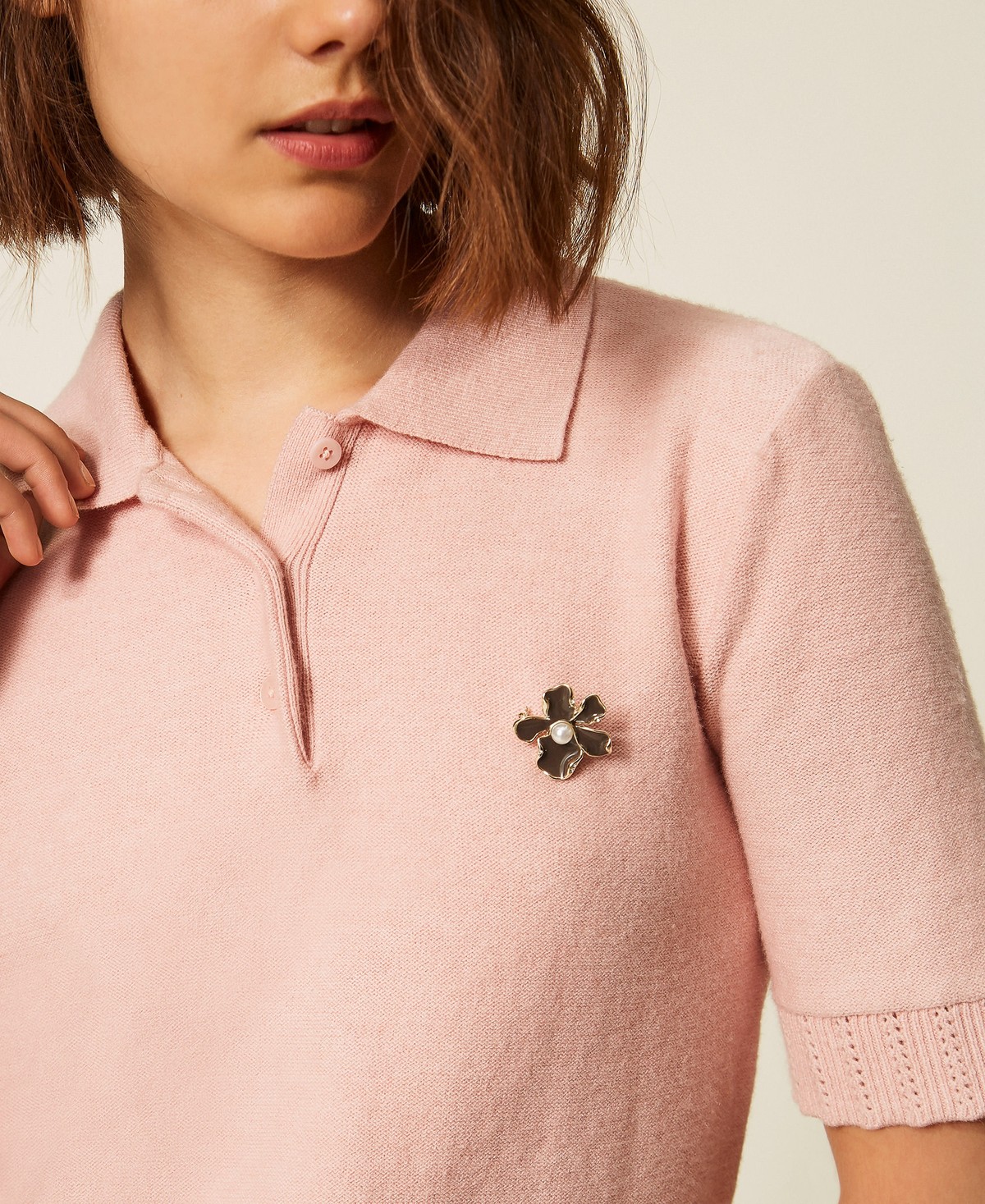 TWINSET · Polo de punto con broche
