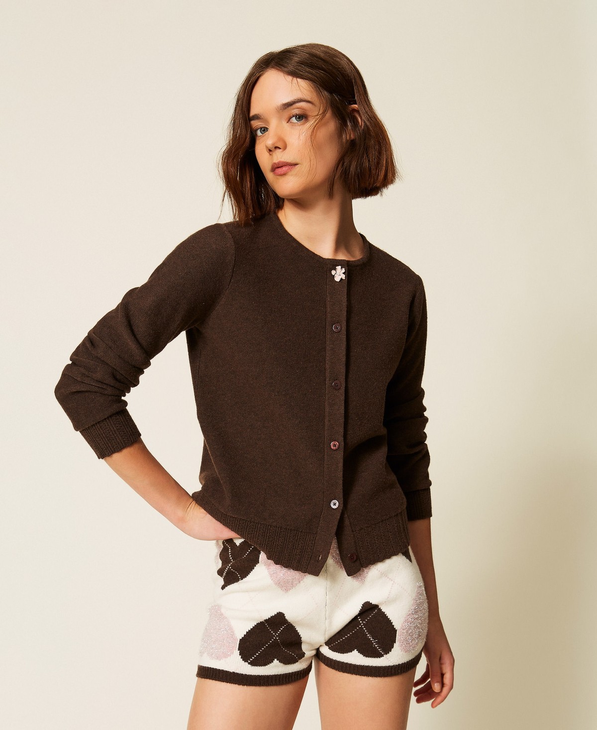 TWINSET · Cárdigan con botón esmaltado