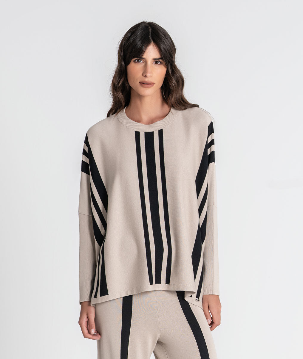 RÜGA · Jersey oversize de rayas