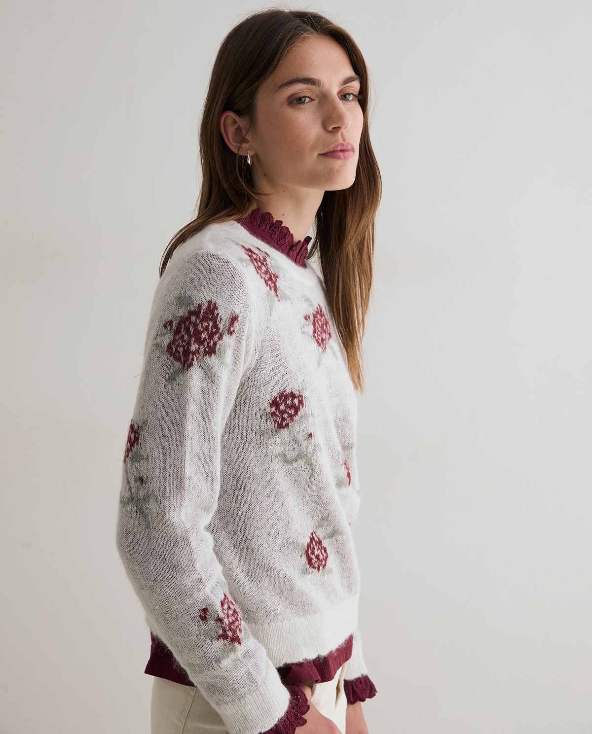 YERSE · Jersey de flores en dos colores - Imagen 3