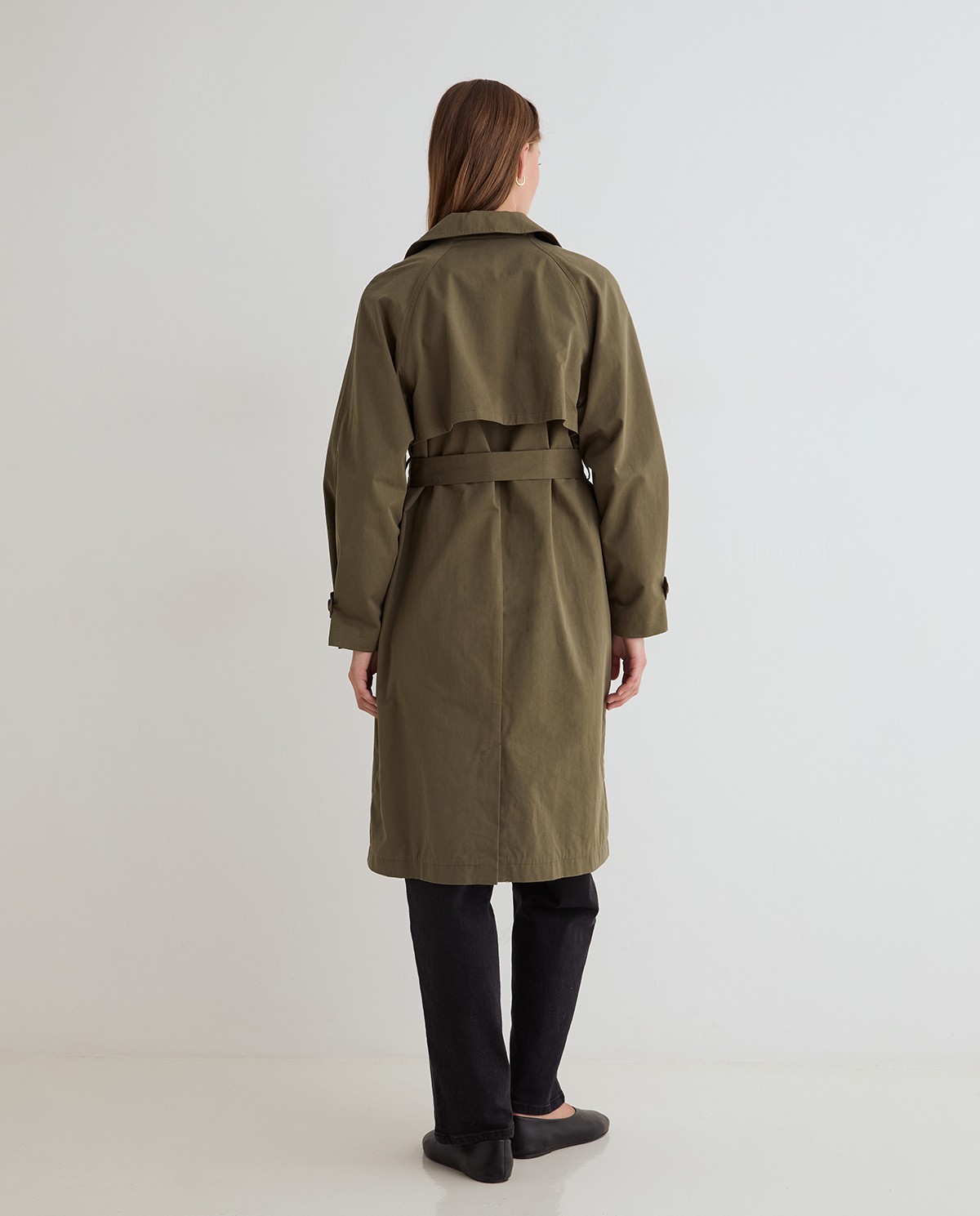 YERSE · Gabardina midi cruzada - Imagen 8