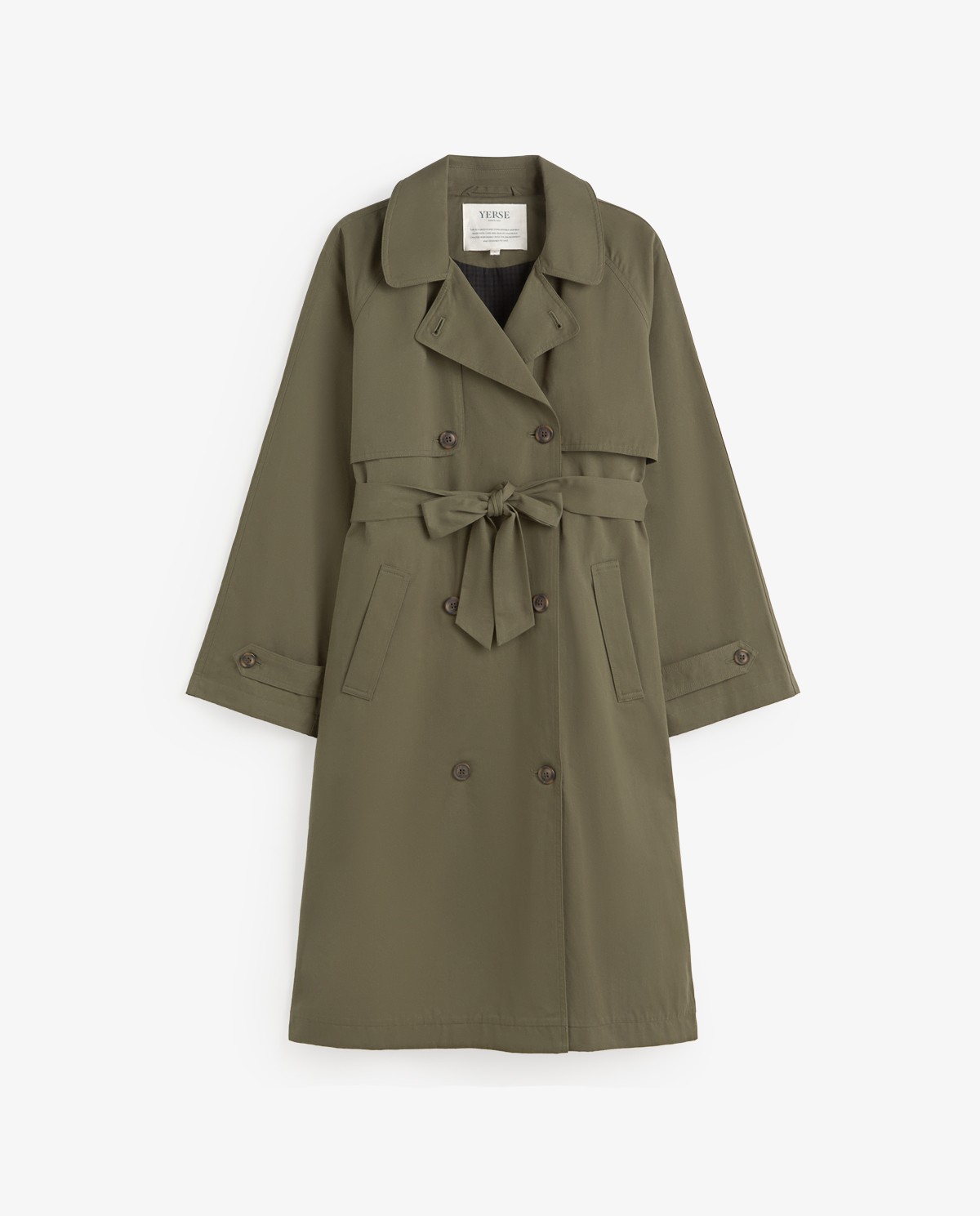 YERSE · Gabardina midi cruzada - Imagen 10