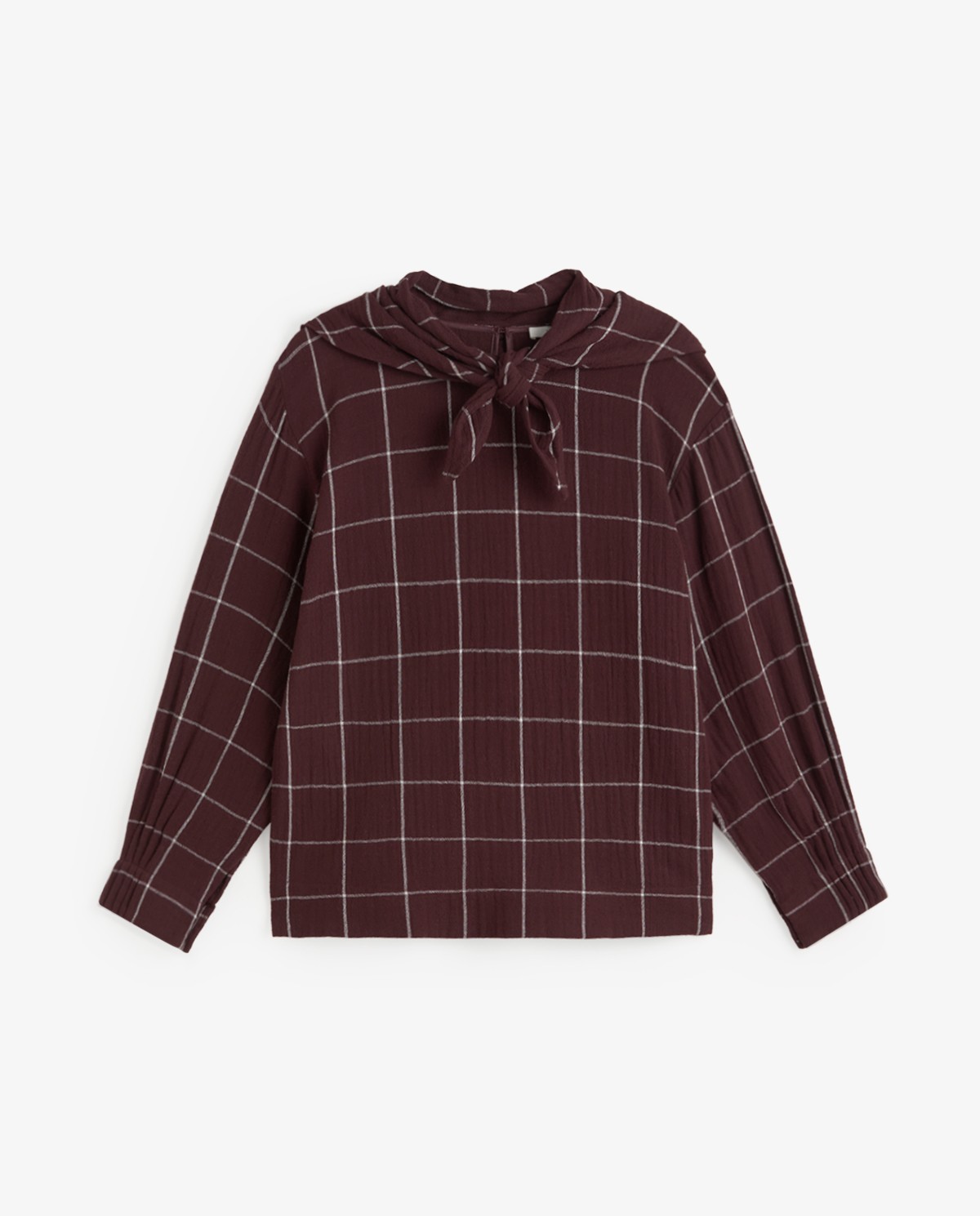 YERSE · Camisa de cuadros con pañuelo - Imagen 10