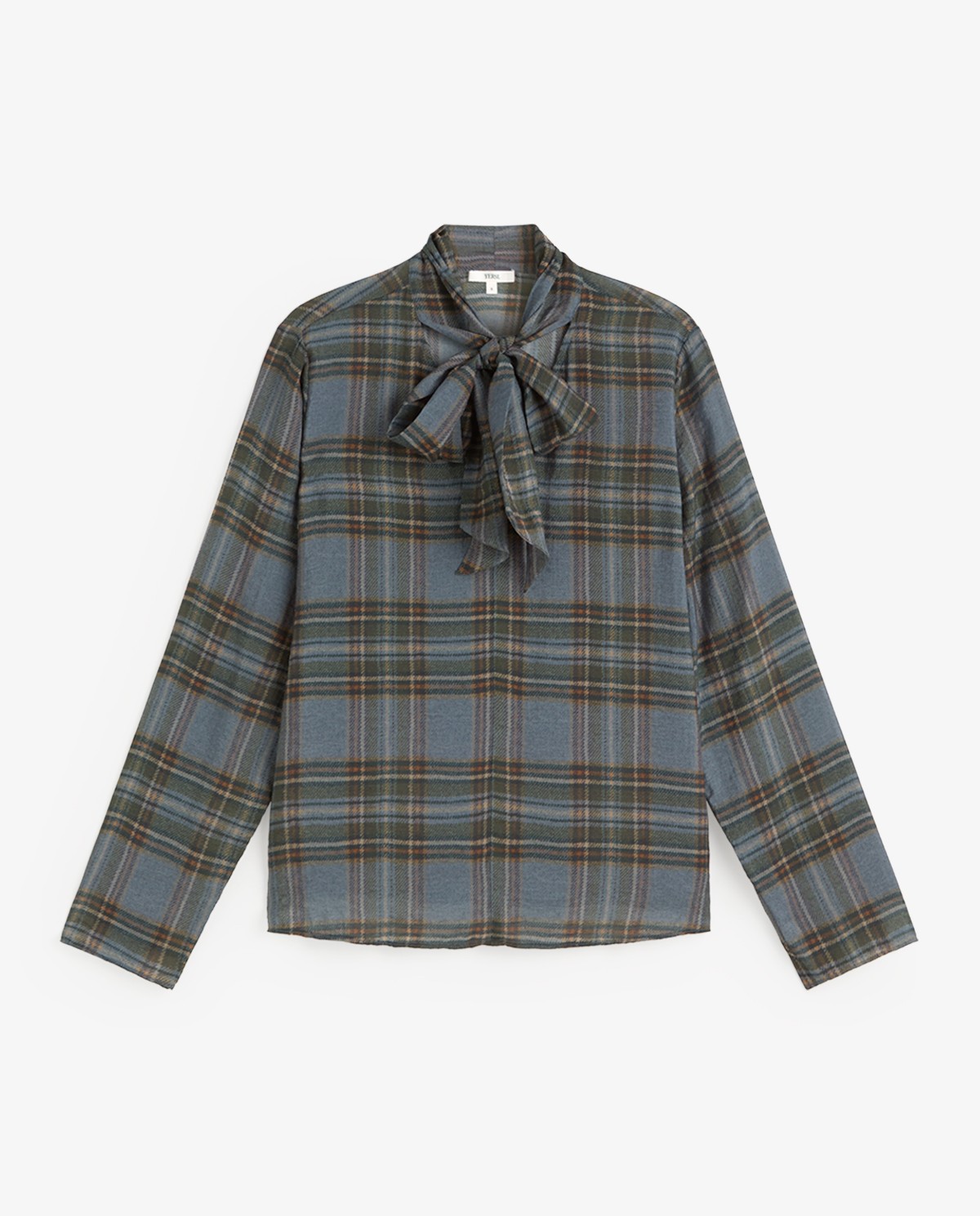 YERSE · Camisa de cuadros con lazada - Imagen 8