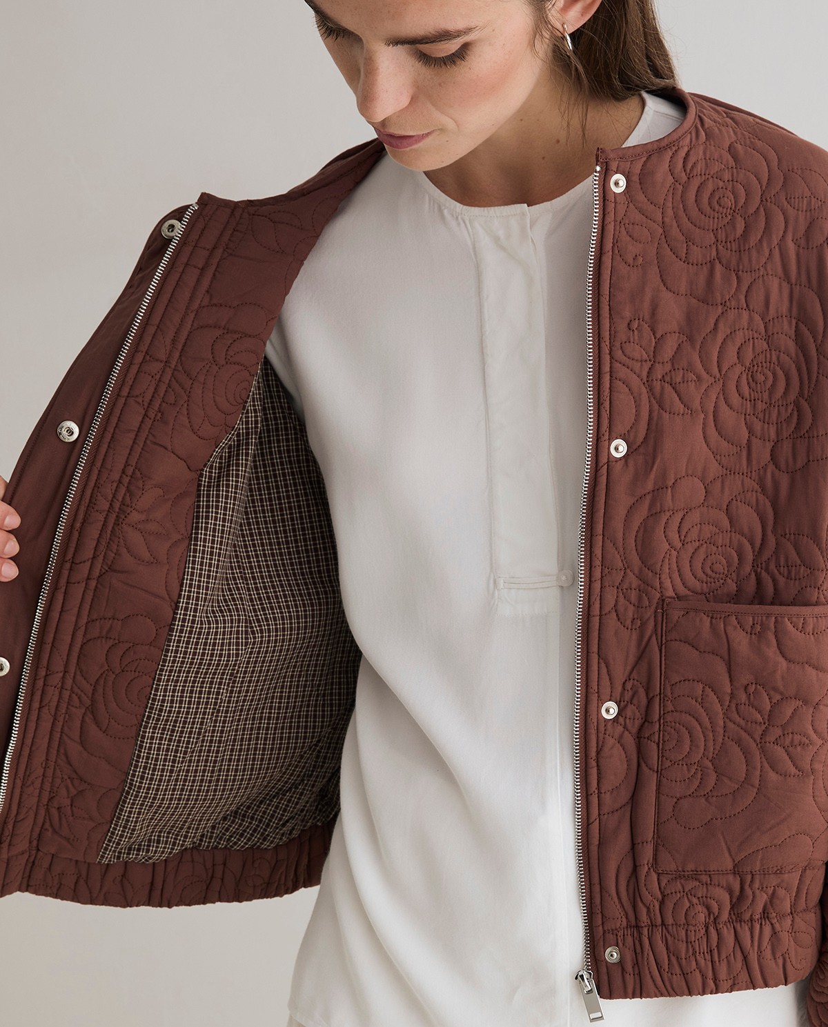 YERSE · Chaqueta acolchada bordada - Imagen 7