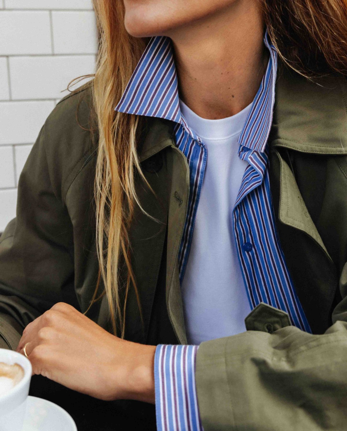 YERSE · Gabardina midi cruzada - Imagen 5