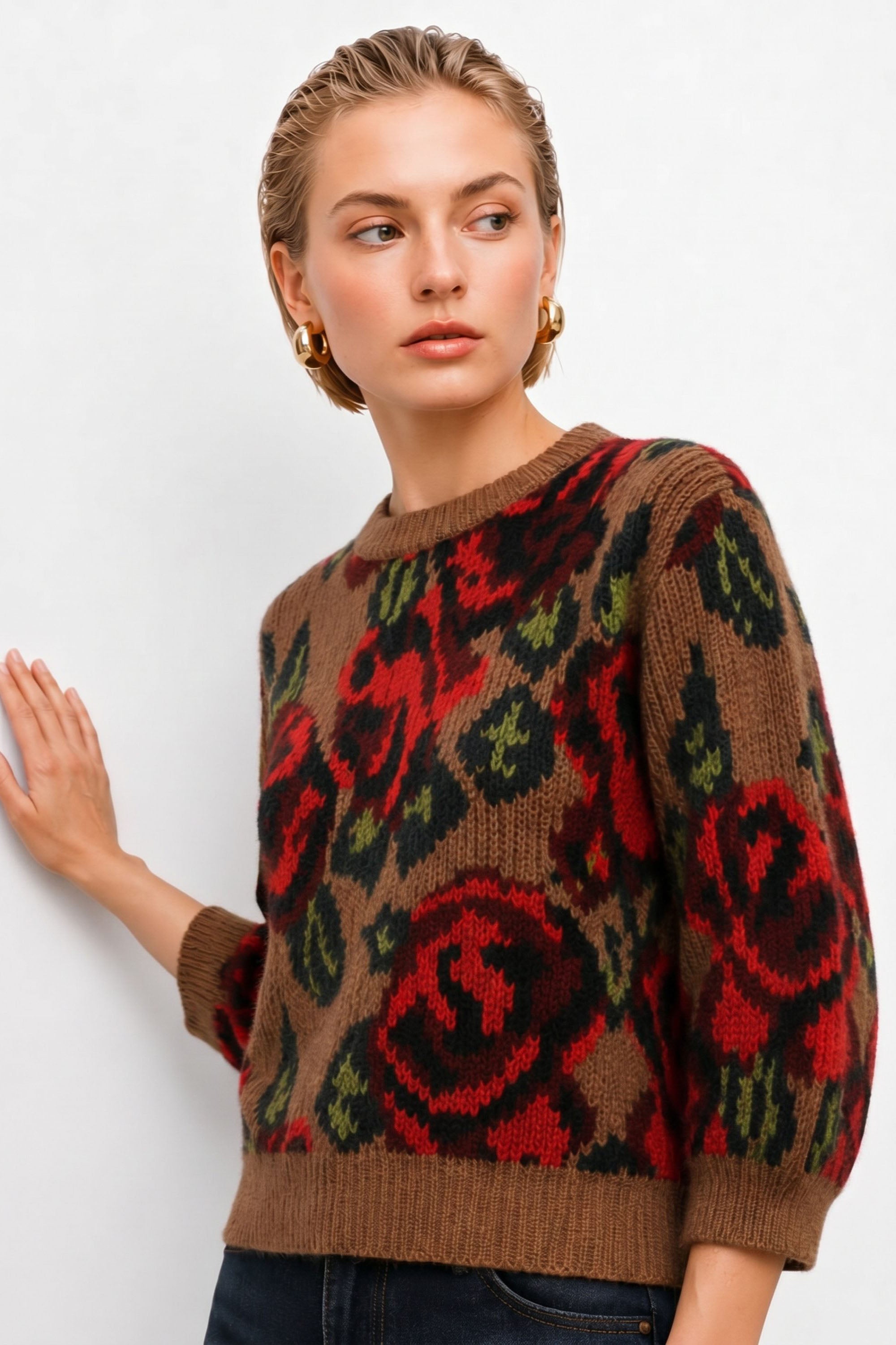 KOCCA · Jersey de flores de lana y alpaca · Landeline