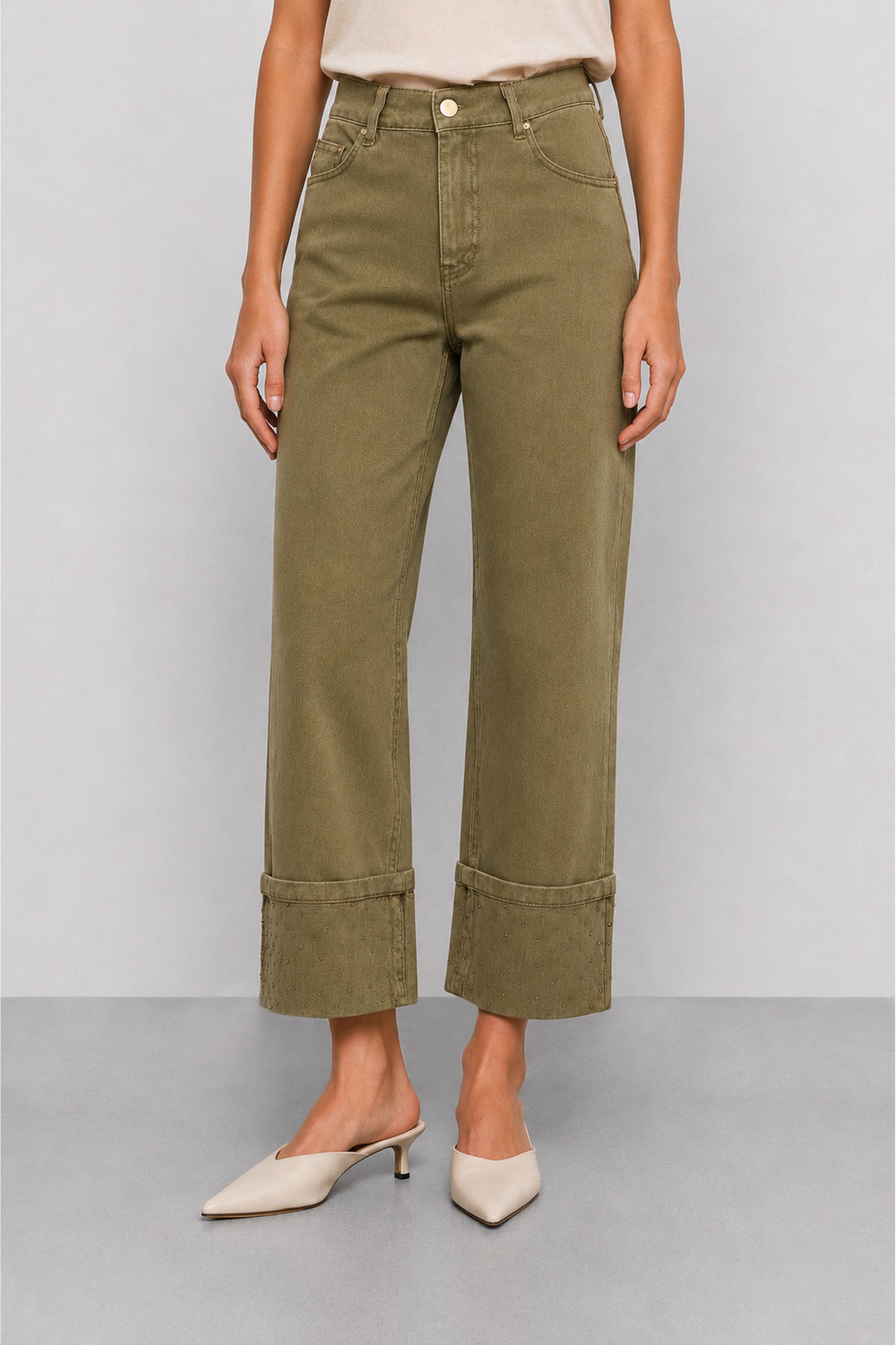 KOCCA · Pantalón recto con bajo vuelto · Enio