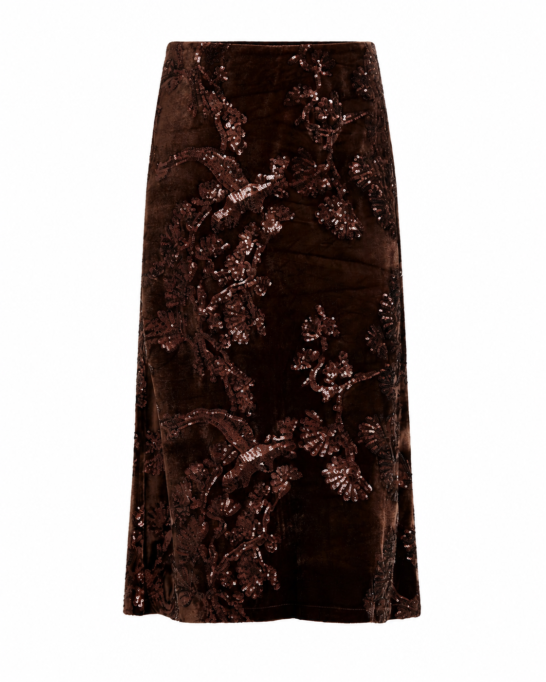 NEKANE · Falda midi de terciopelo con lentejuelas - Imagen 4