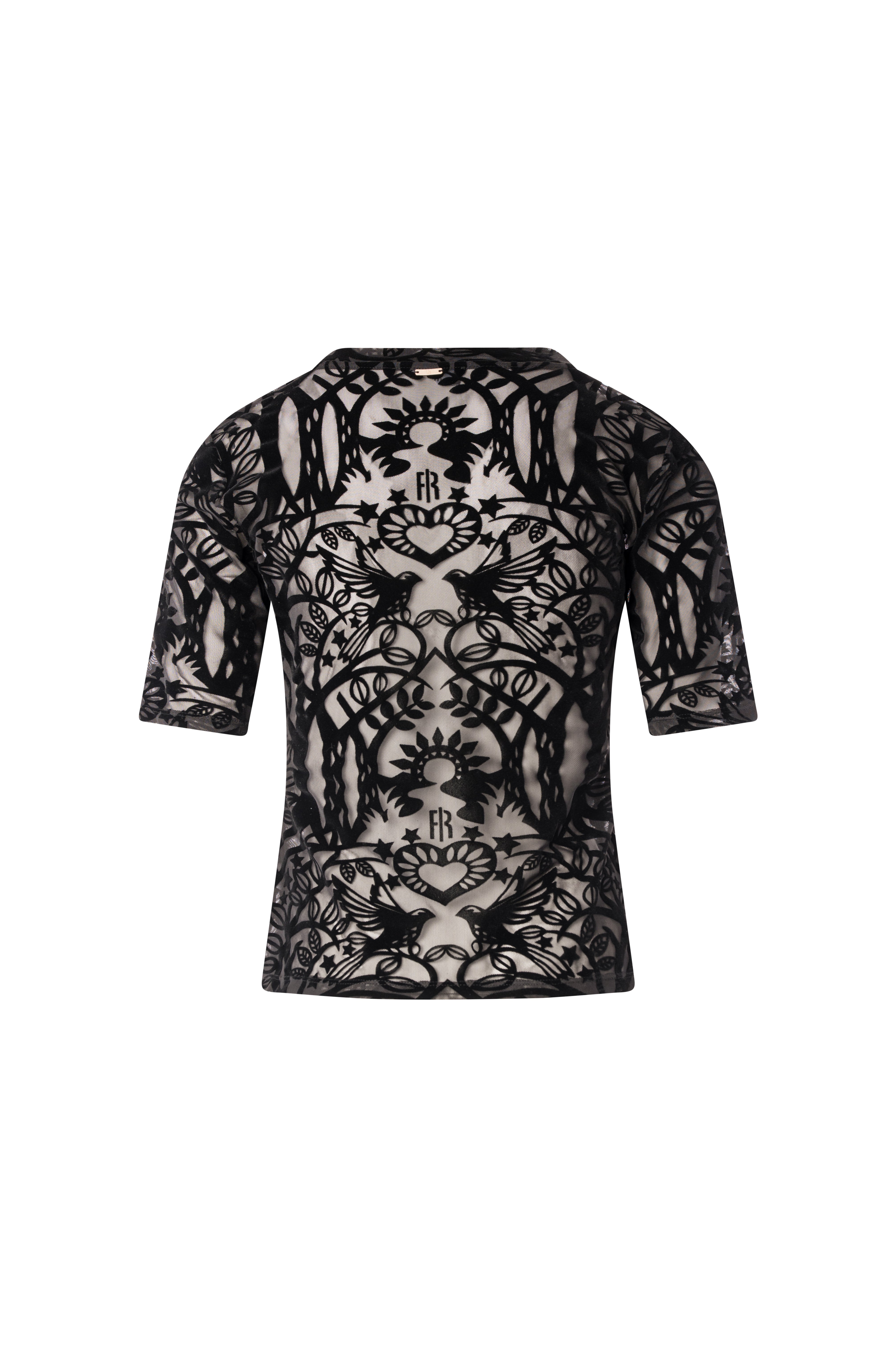 FRACOMINA · Camiseta de encaje semitransparente - Imagen 2