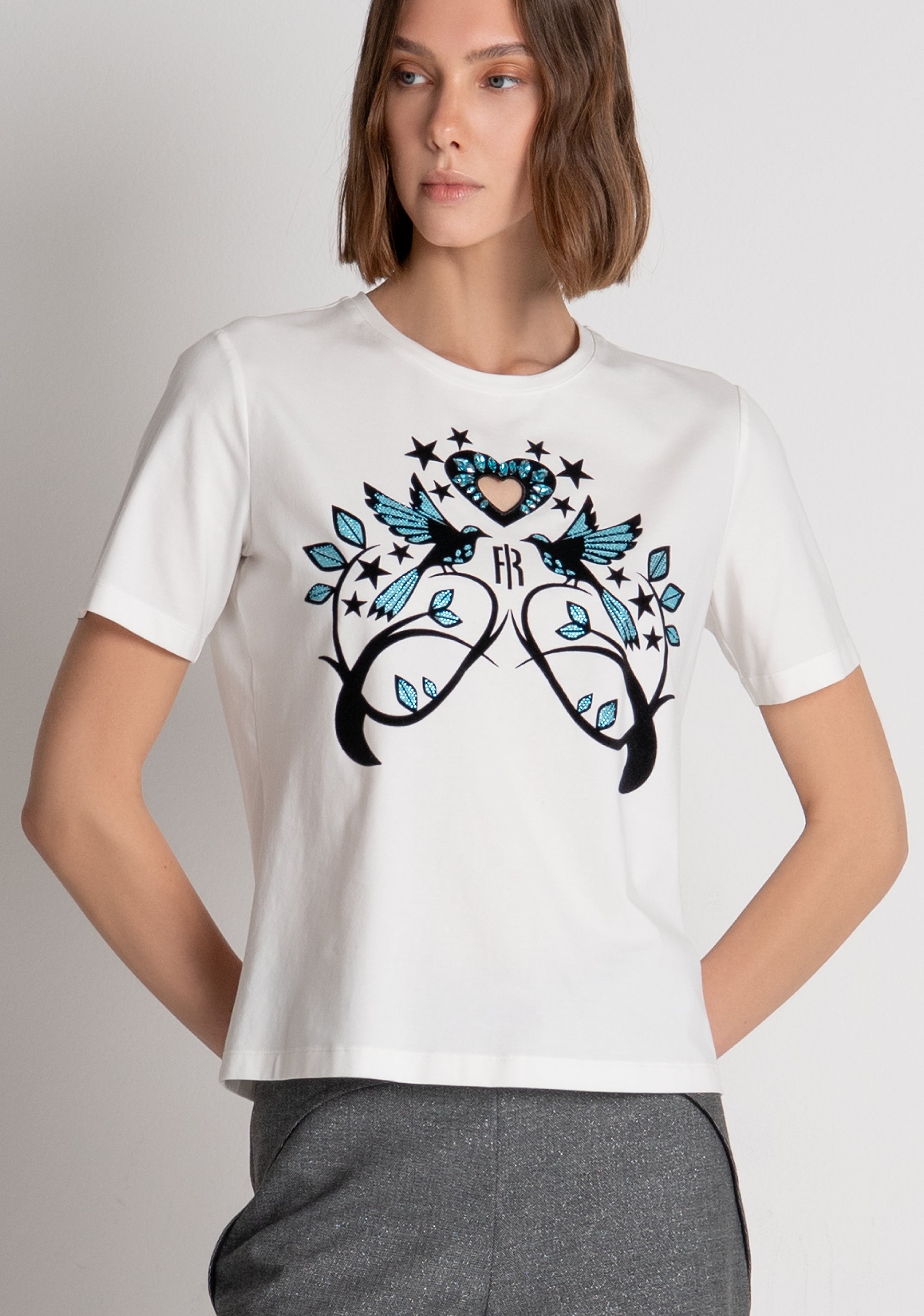 FRACOMINA · Camiseta de algodón con dibujos - Imagen 2