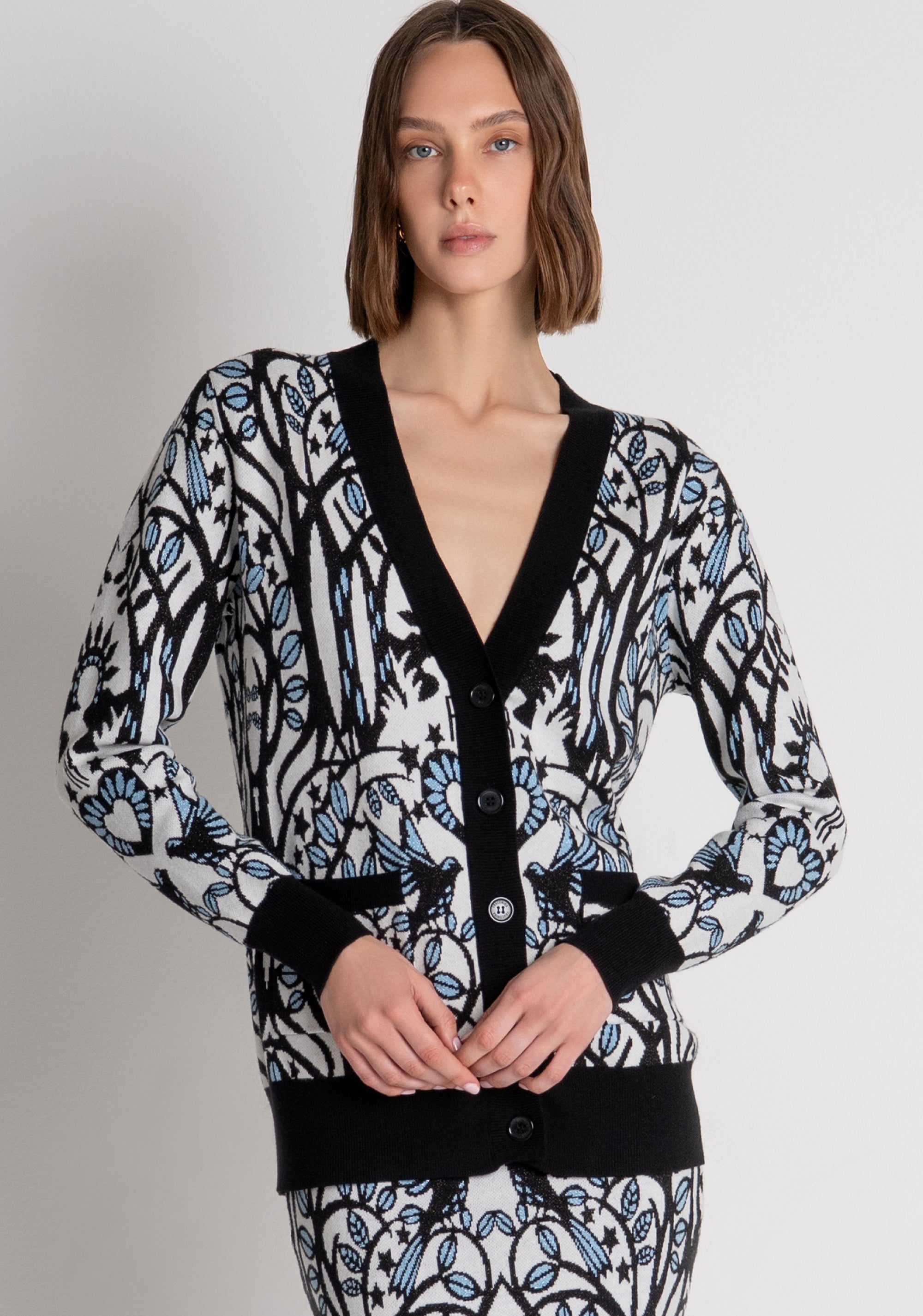 FRACOMINA · Cárdigan de punto jacquard - Imagen 2