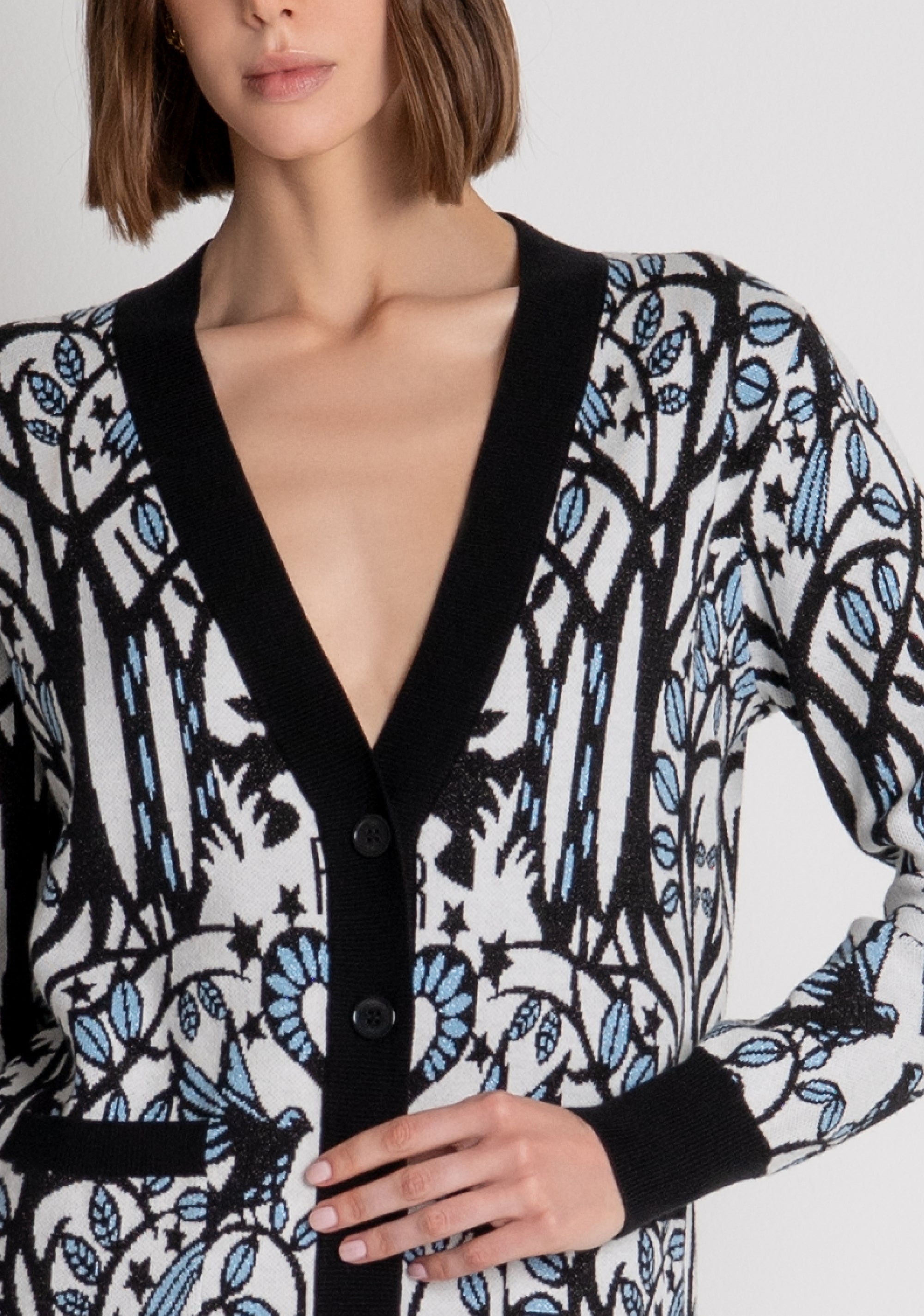 FRACOMINA · Cárdigan de punto jacquard - Imagen 3