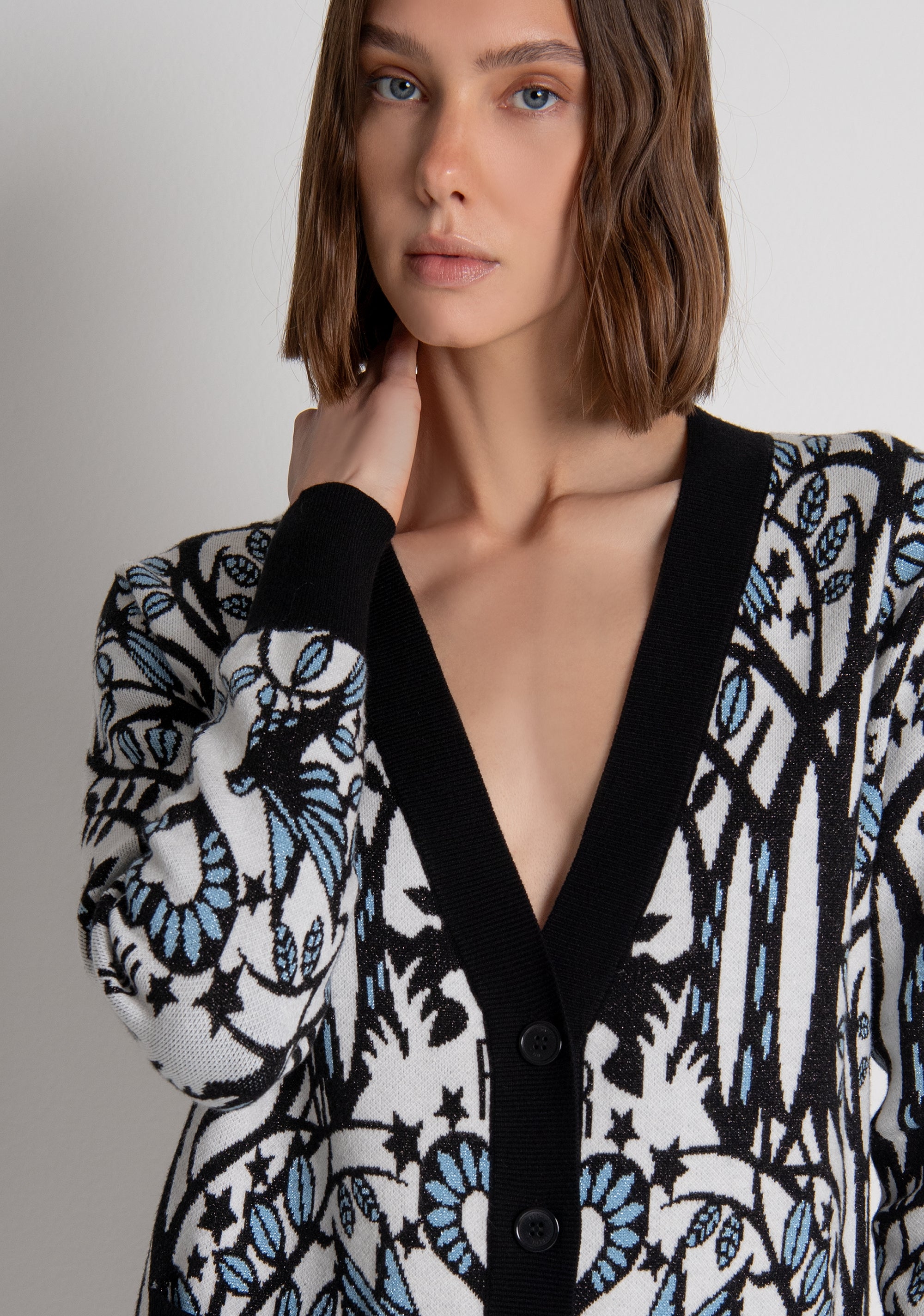 FRACOMINA · Cárdigan de punto jacquard