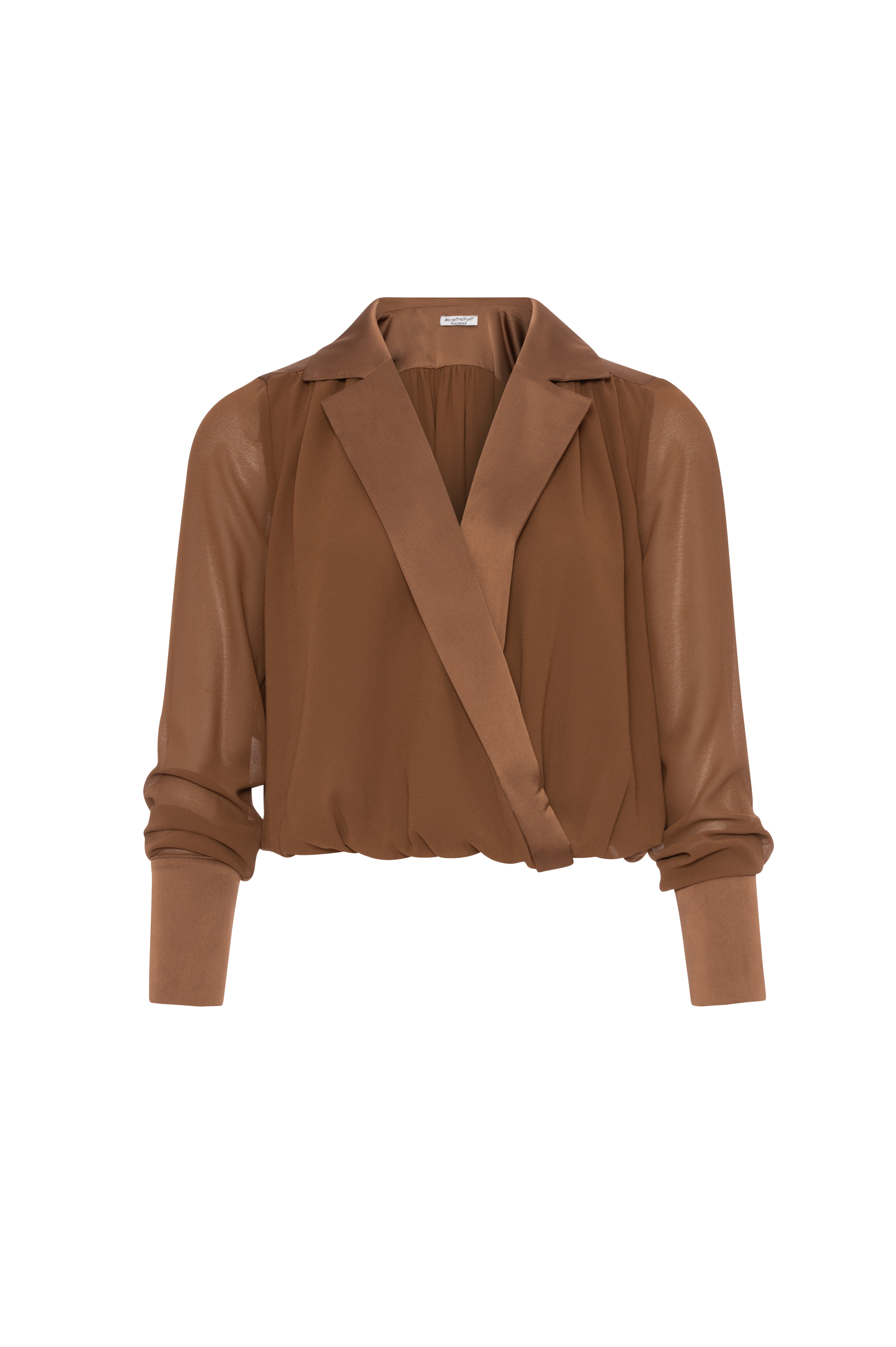 FRACOMINA · Blusa cruzada de satén