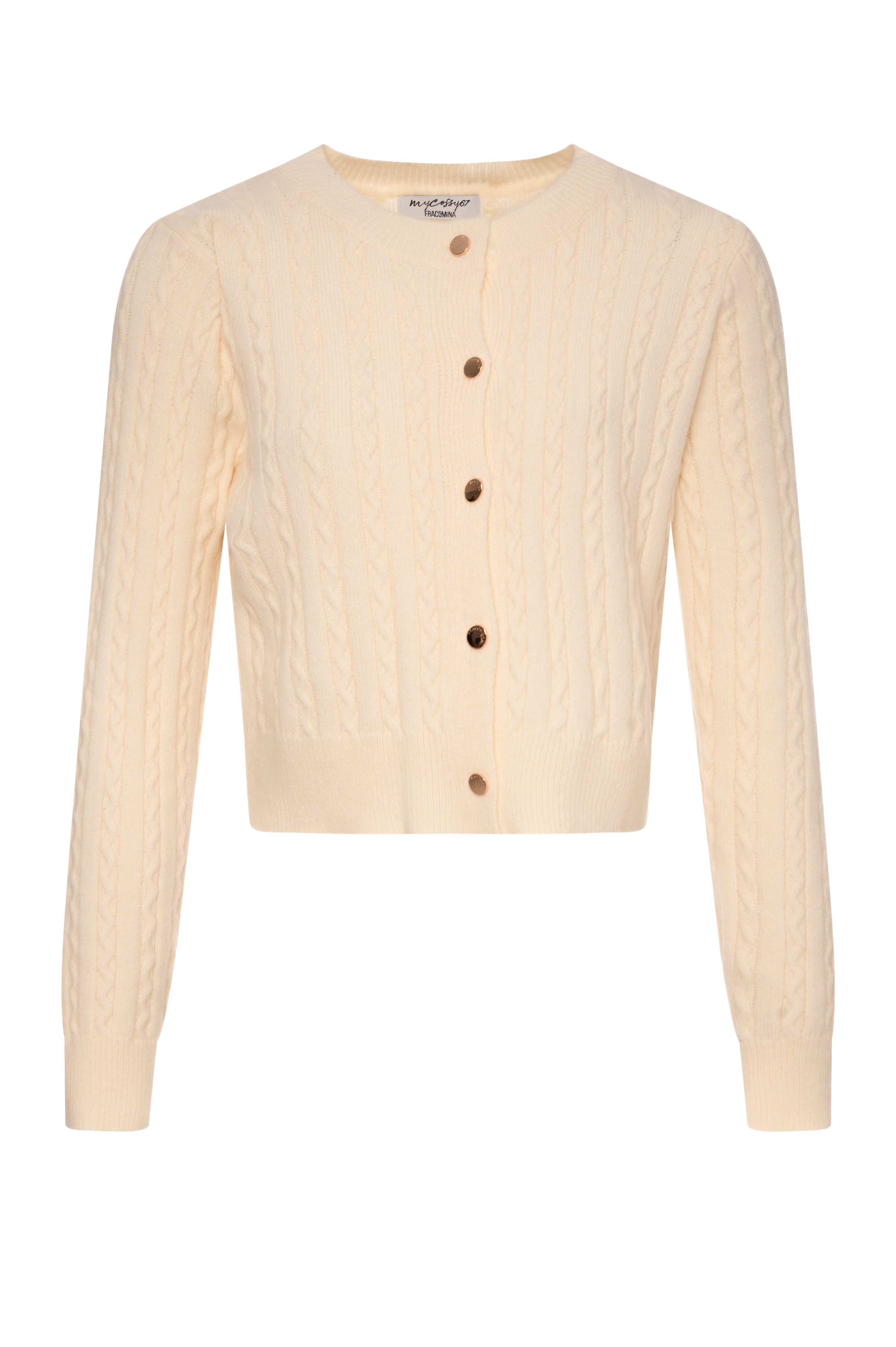 Knitted cardigan regular fit with cable stitch