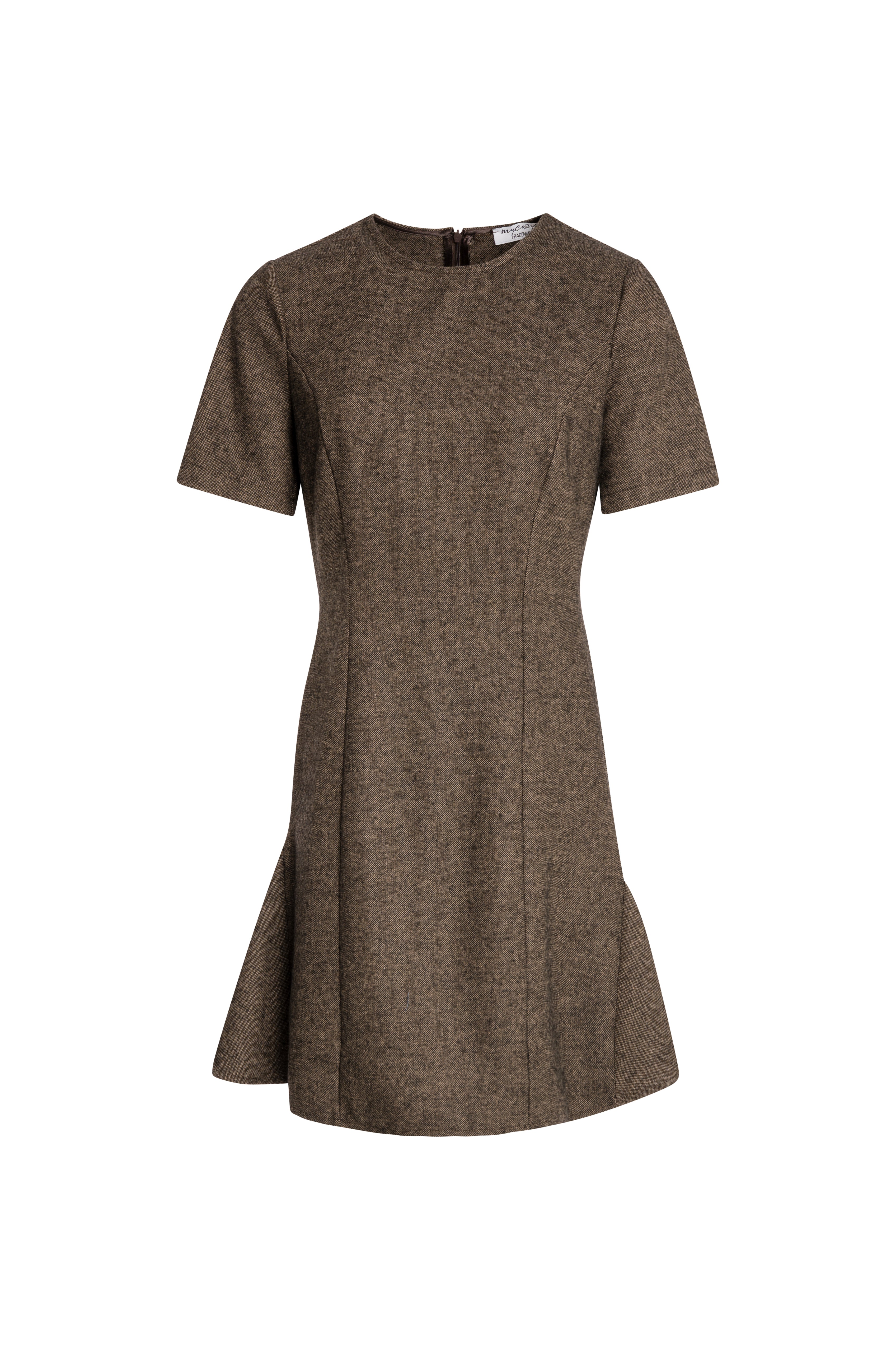 Mini dress regular fit with wool