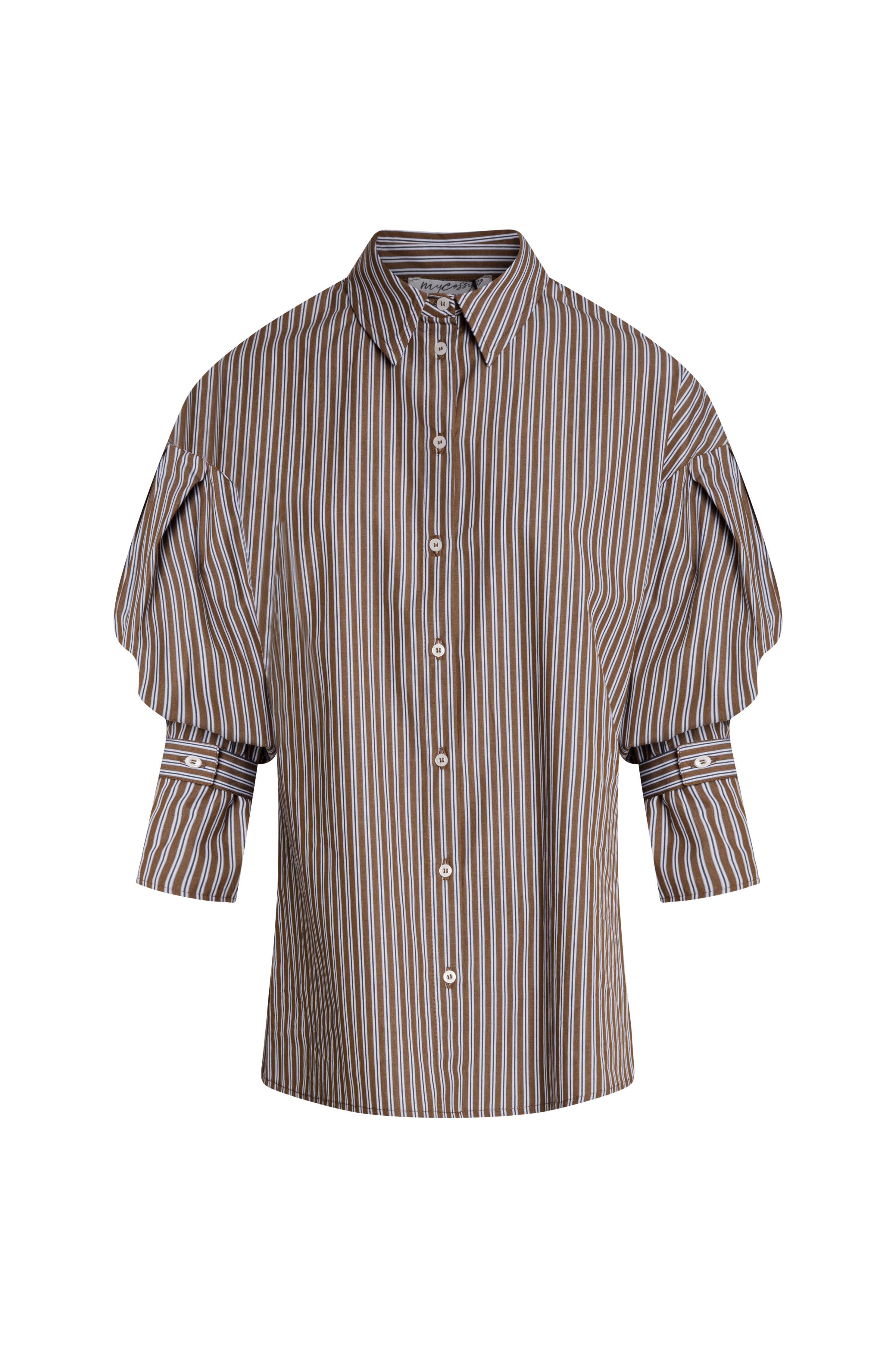 Shirt regular fit made made in cotton with stripes
